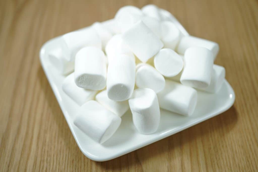 marshmallows on plate