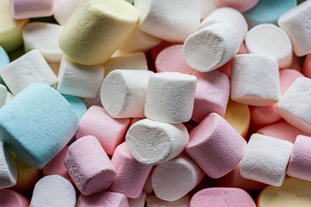 colorful dehydrated marshmallows