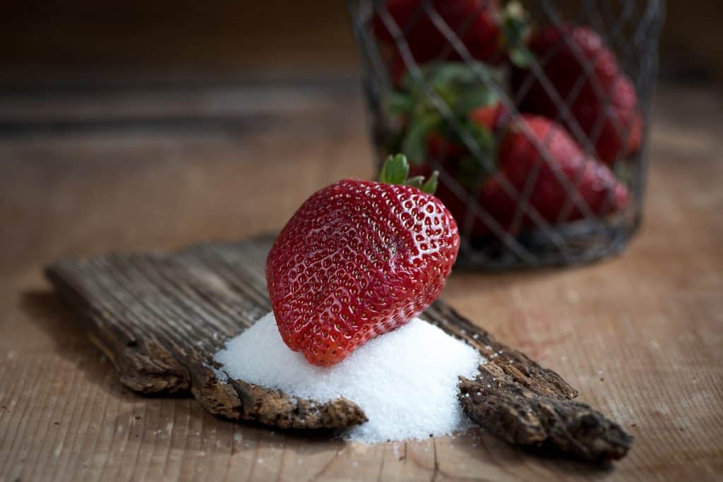 sugared strawberry